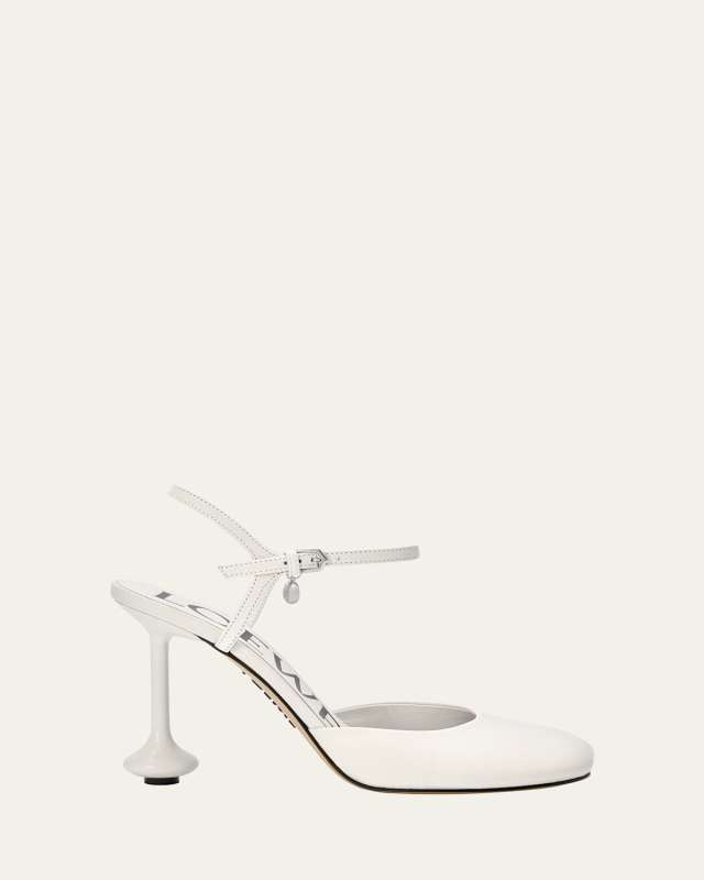 Toy Leather Ankle-Strap Pumps